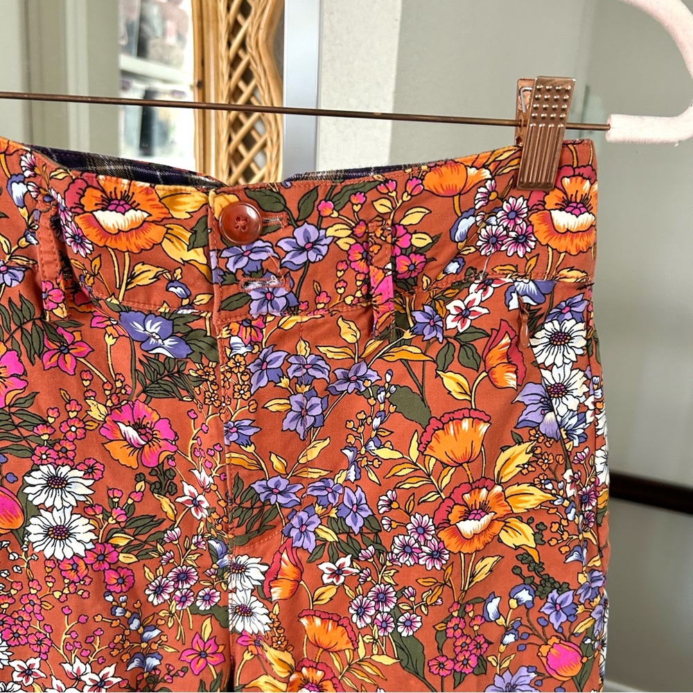 Anthropologie / Maeve Floral Wide Leg High Waist Crop Pants - Picture 6 of 10